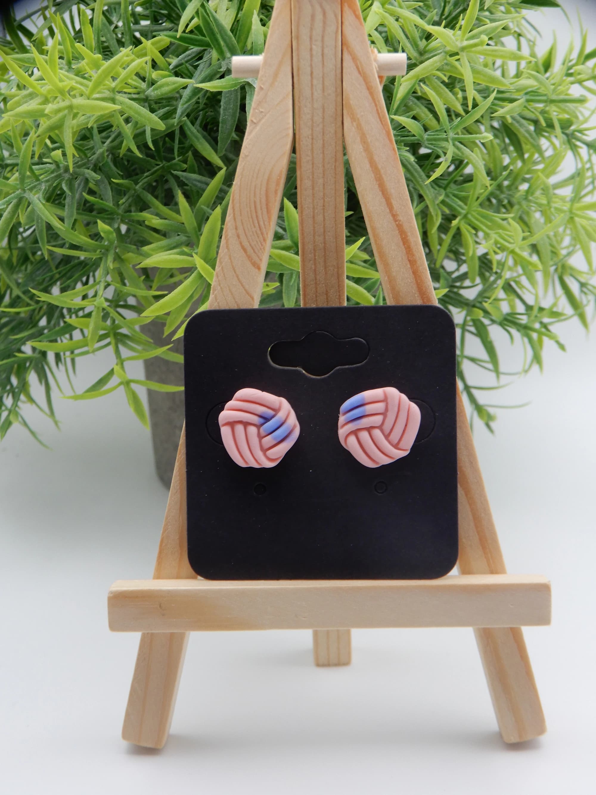 Soft Pastel Knot Stud Earrings