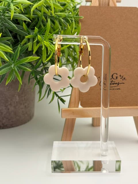 Daisy Hoop Earrings